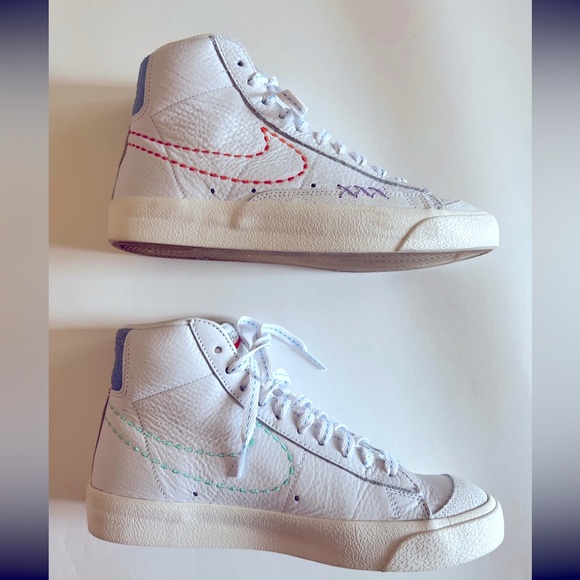 Nike Blazer Mid 77 in white/safety orange/lilac - Picture 7 of 8